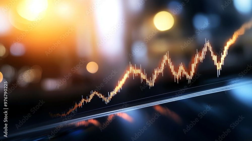Poster a graph with a red line that is going up