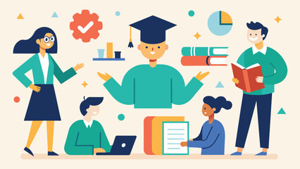 Educational and self development concept illustration