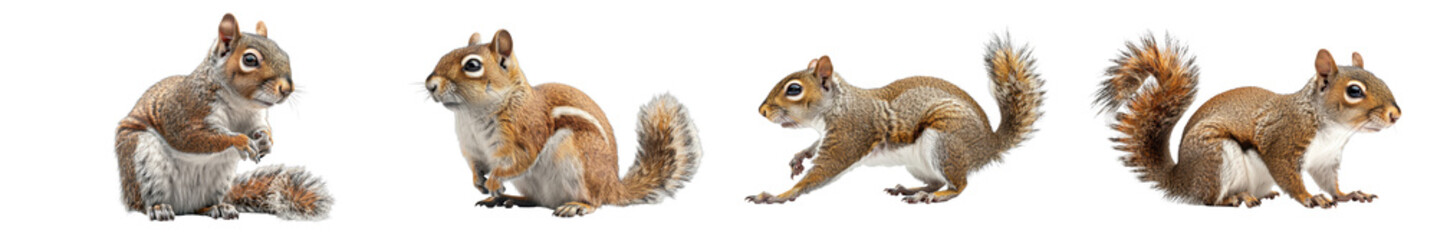 Fototapeta premium A high-quality image of a squirrel, highlighting agility and playfulness.