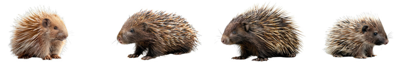 Obraz premium A high-quality image of a porcupine, highlighting its quills and unique defense.