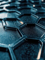 Metal Surface with Hexagons