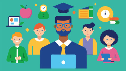 Educational and self development concept illustration