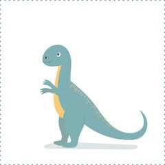 Cartoon illustration of a cute dinosaur with spikes, perfect for children's projects