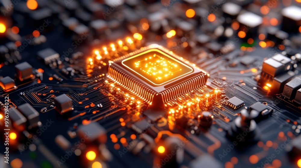 Poster cpu circuit board.