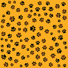 Paw seamless pattern