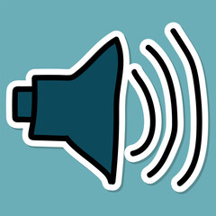  Sticker Style Loudspeaker with Sound Waves
