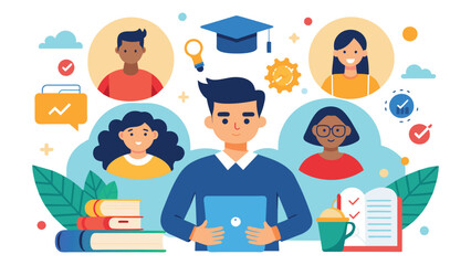 Educational and self development concept illustration