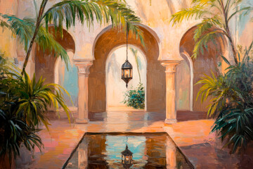 Fototapeta premium Orientalischer Innenhof