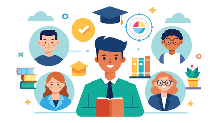 Educational and self development concept illustration