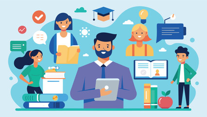 Educational and self development concept illustration