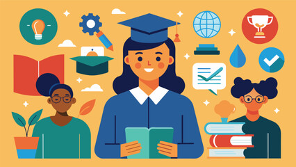 Educational and self development concept illustration