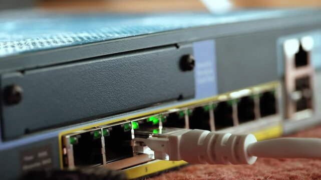 Port light on Ethernet network switch port 