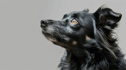 Fototapeta premium An emotional support dog with a calm demeanor isolated on a transparent background.
