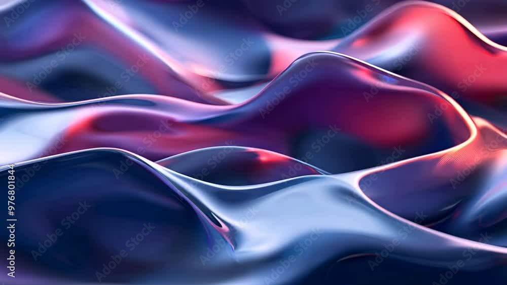 Aufkleber abstract colorful fluid waves with soft light reflections background