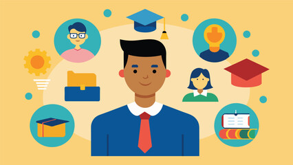 Educational and self development concept illustration