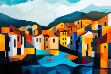 Fototapeta premium Farbenspiel am Wasser