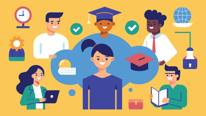 Educational and self development concept illustration