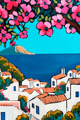 Bunte Küstenlandschaft