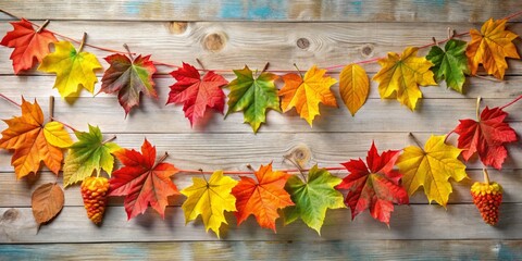 Vines of crimson, amber, and gold are expertly woven onto a banner, signaling the triumphant return of fall's