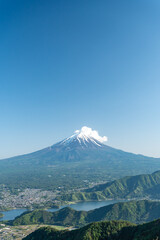 Fototapeta premium 河口湖と富士山