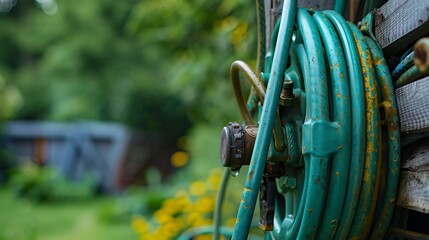 A lawn hose that is both elastic and neatly looped on a pulley is a vital bit of gear
