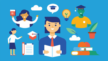 Educational and self development concept illustration