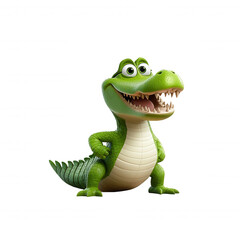 Vibrant Crocodile Character in a Fun and Whimsical Scene.