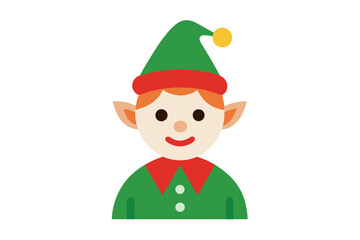 Christmas elf icon vector illustration.
