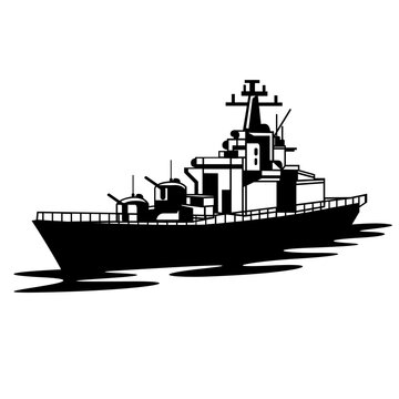 recommend clip art: Warship | Military Ship | Navy Vehicle | Nautical Warship | Combat Equipment | Battleship | Combat Ship | Navy | Original Illustration | Vector and Clipart | Cutfile and Stencil