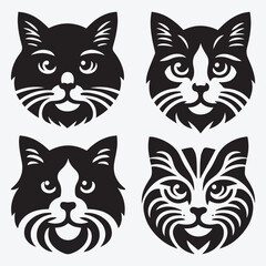 Cat Silhouette Bundle Clip Art Vector Illustration for Animal Lovers
