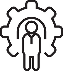 Manpower Line Icon
