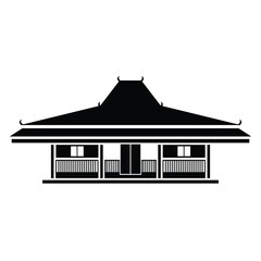 Omah joglo traditional javanese house logo vector symbol illustration design