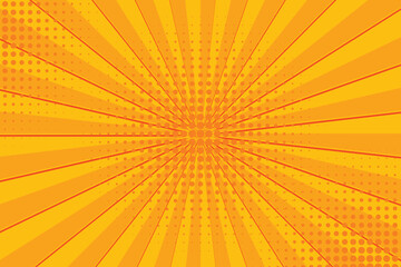 Pop art yellow comics book cartoon magazine cover Cartoon funny retro pattern strip mock up Vector