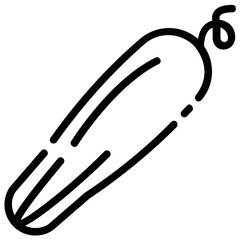 cucumber outline vector icon