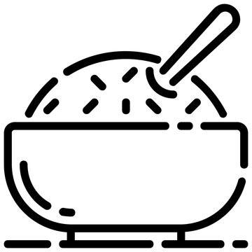 recommend clip art: curry rice outline vector icon