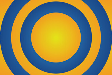 Abstract background of layered blue yellow orange circles