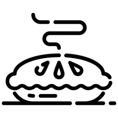 pie outline vector icon