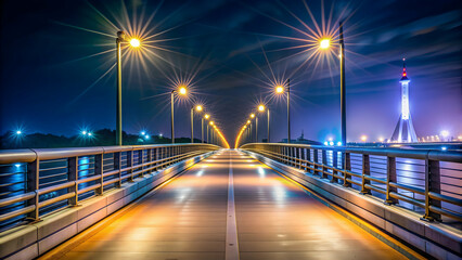 Empty bridge in cool light, bridge, empty, alone, silence, calm, peaceful, solitude, architecture, structure, isolated, tranquil