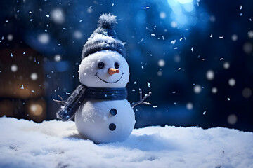 snow man wall background. Snowman christmas notepaper