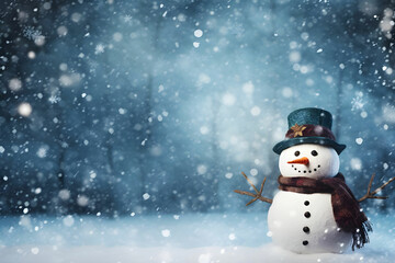 snow man wall background. Snowman christmas notepaper