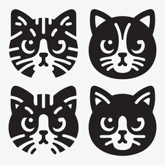 Obraz premium Cat Silhouette Bundle Clip Art Vector Illustration for Animal Lovers