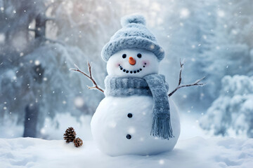 snow man wall background. Snowman christmas notepaper
