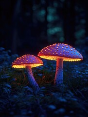 Fototapeta premium Mushrooms in grass