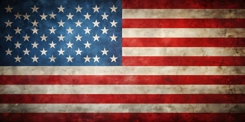 Naklejka premium Celebrate Independence Day with a festive USA flag-themed wallpaper, 4th of July, fireworks