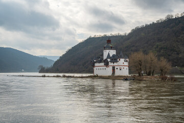 Pfalzgrafenstein Castle in Kaub, Rhineland-Palatinate