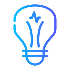 Obraz premium bulb Line Gradient Icon