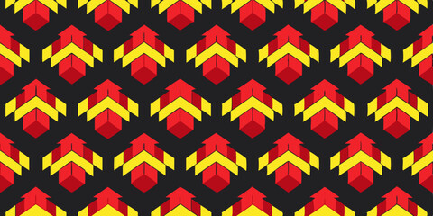 Fototapeta premium Fabric Seamless Pattern groovy style 