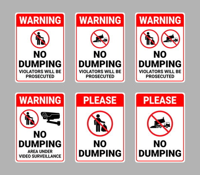 No Dumping Signs