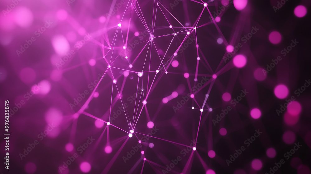 Poster abstract blue polygon tech network with connect technology background. abstract dots and lines textu