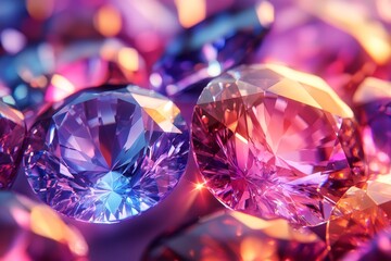 Radiant Gemstones: Luxurious Abstract Illustration of Precious Stones for Wealth and Elegance Concepts